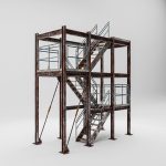 Modular Industrial Rusty Stairs