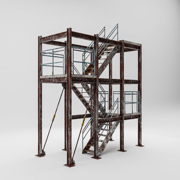 Modular Industrial Rusty Stairs