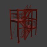 Modular Industrial Rusty Stairs