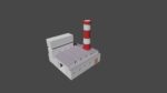 Industrial set factory with chimneys