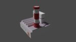 Industrial set factory with chimneys