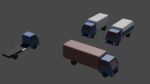 Industrial set factory with chimneys