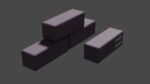 Industrial set factory with chimneys