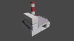 Industrial set factory with chimneys