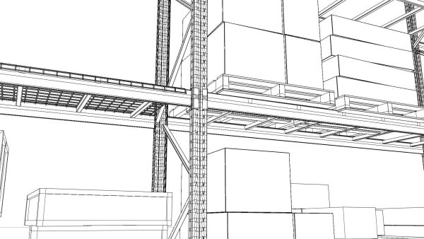 Industrial shelving unit
