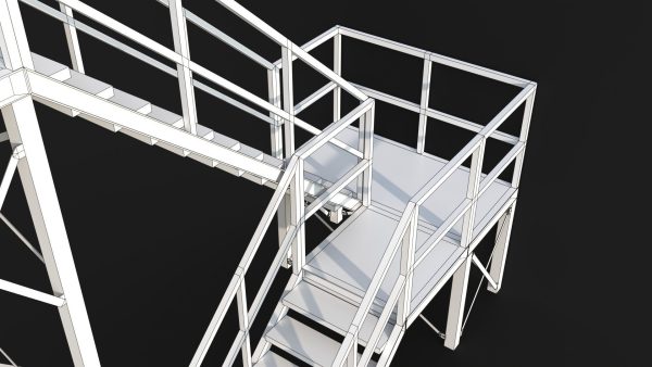 Industrial Stairs Modular PBR 01