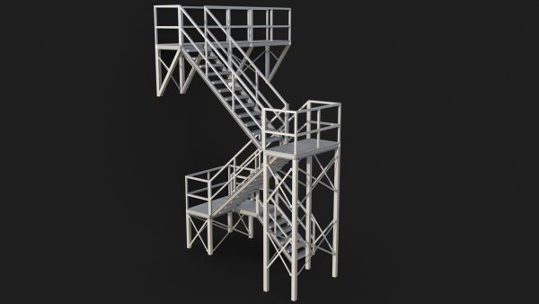 Industrial Stairs Modular PBR 01
