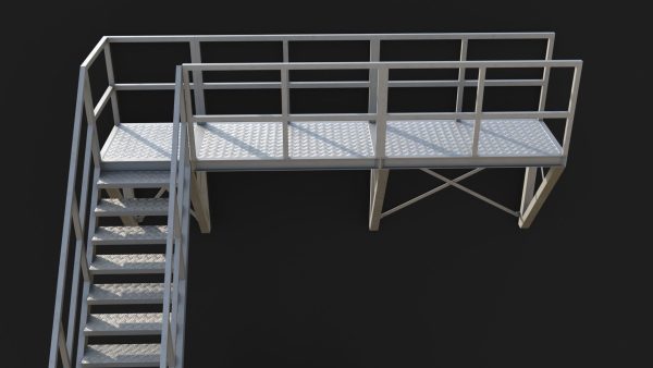 Industrial Stairs Modular PBR 01