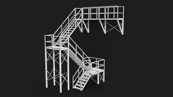 Industrial Stairs Modular PBR 01