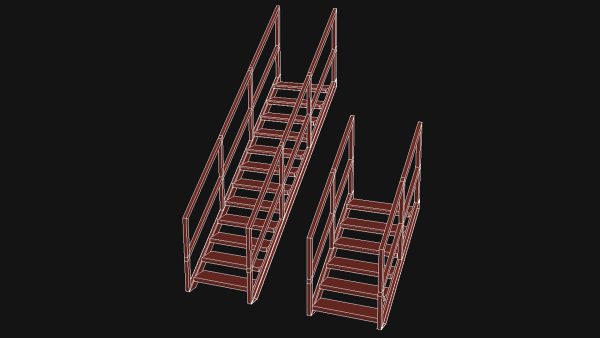 Industrial Stairs Modular PBR 01