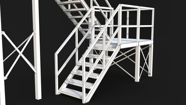 Industrial Stairs Modular PBR 01