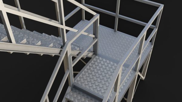 Industrial Stairs Modular PBR 01