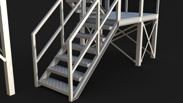 Industrial Stairs Modular PBR 01