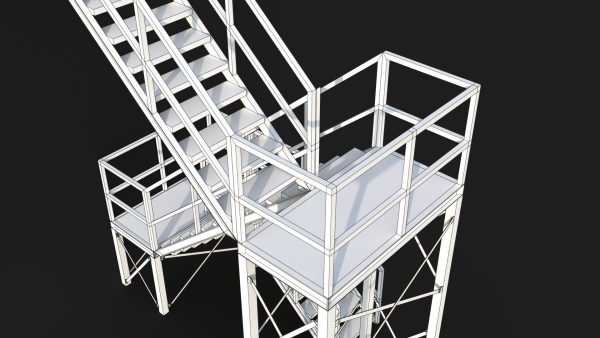 Industrial Stairs Modular PBR 01