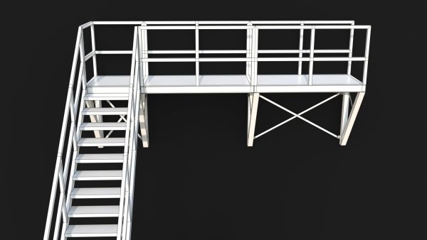 Industrial Stairs Modular PBR 01