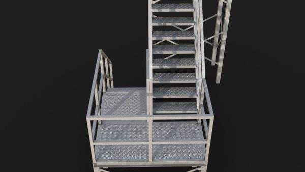 Industrial Stairs Modular PBR 01