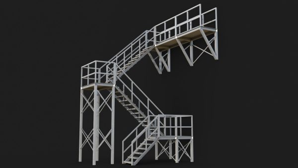 Industrial Stairs Modular PBR 01
