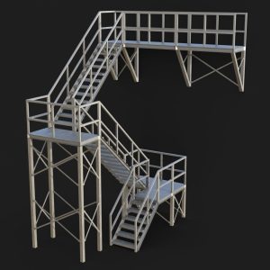 Industrial Stairs Modular PBR 01