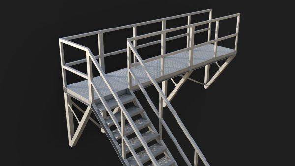 Industrial Stairs Modular PBR 01