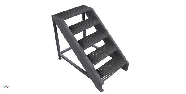 Industrial steel ladder
