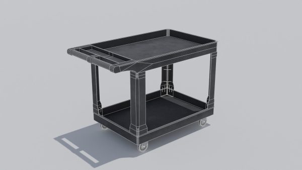 Industrial Utility Cart with 4k Textures
