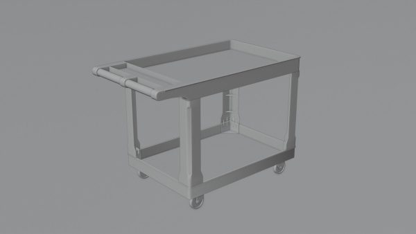 Industrial Utility Cart with 4k Textures