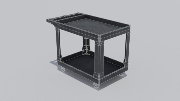 Industrial Utility Cart with 4k Textures