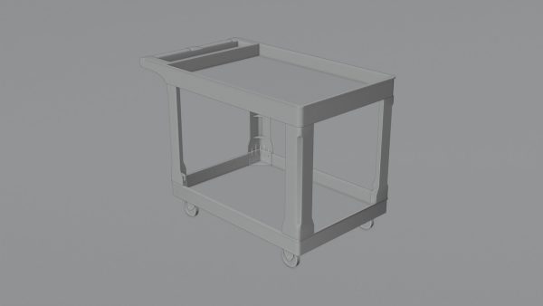 Industrial Utility Cart with 4k Textures
