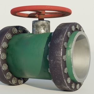 Industrial valve 3D model