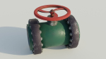 Industrial valve 3D model