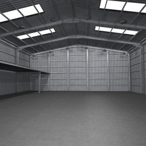 Industrial Warehouse Low Poly