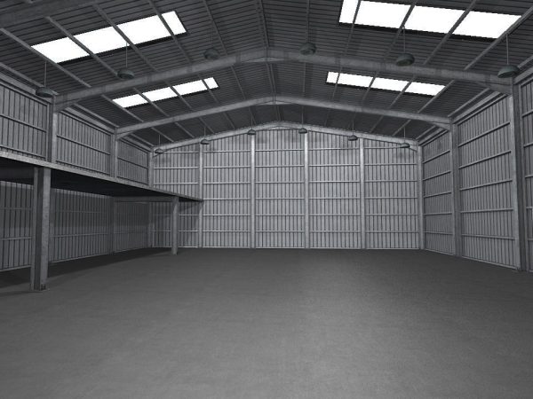 Industrial Warehouse Low Poly