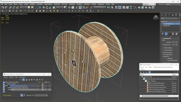 Industrial Wooden Cable Drum
