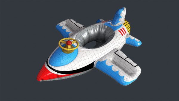 Inflatable Aircraft Swimming Ring 2 PBR Game Ready