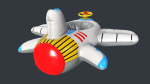 Inflatable Aircraft Swimming Ring 2 PBR Game Ready
