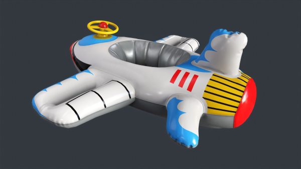 Inflatable Aircraft Swimming Ring 2 PBR Game Ready