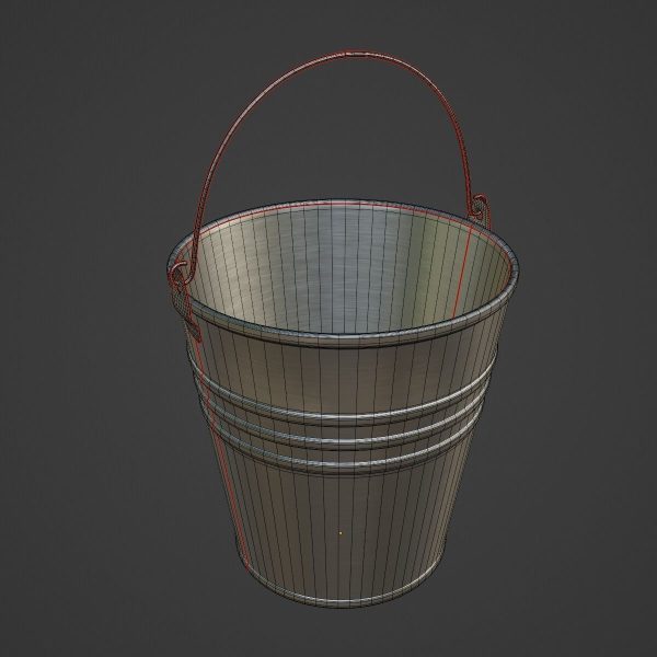 Iron Brushed Steel Bucket