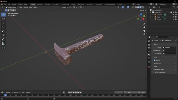 Iron Rust Hammer Tool Scan