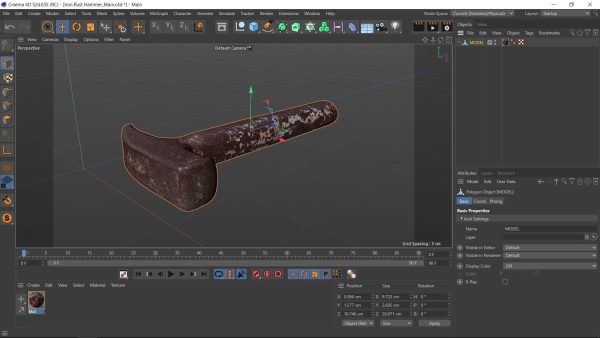 Iron Rust Hammer Tool Scan