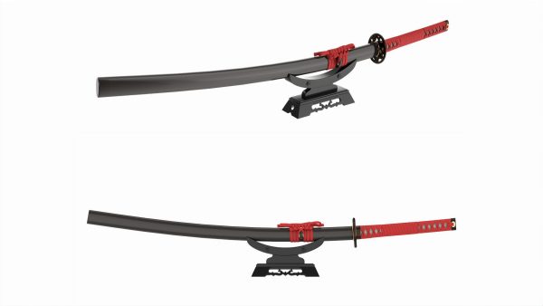 Japanese sword Katana on a small stand