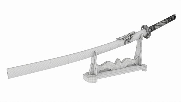 Japanese sword Katana on a stand