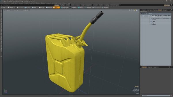 Jerry Fuel Can with Flexible Spout Yellow