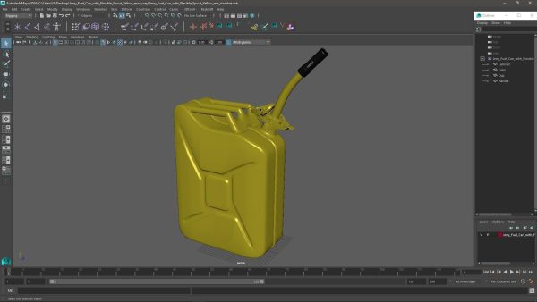 Jerry Fuel Can with Flexible Spout Yellow