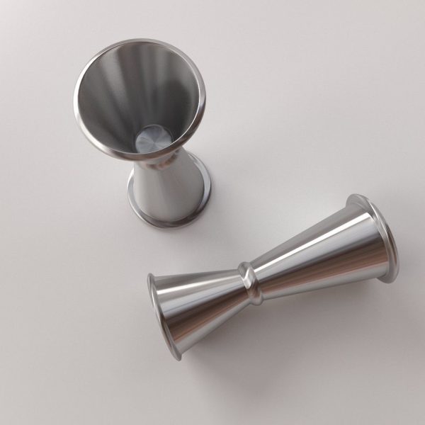 Jigger pair of silver goblets