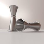 Jigger pair of silver goblets
