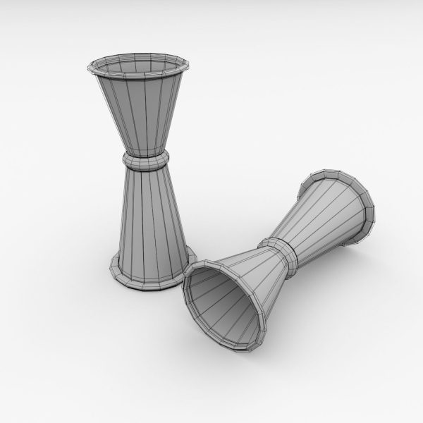 Jigger pair of silver goblets