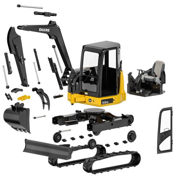 John Deere 50G Excavator Rigged