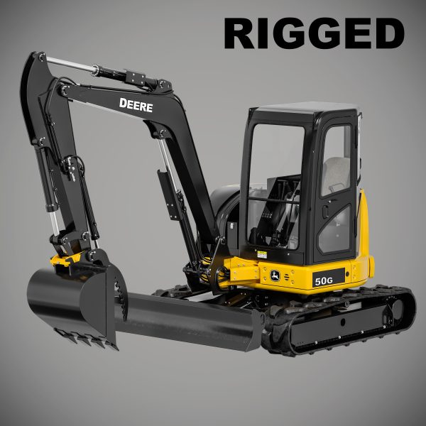John Deere 50G Excavator Rigged