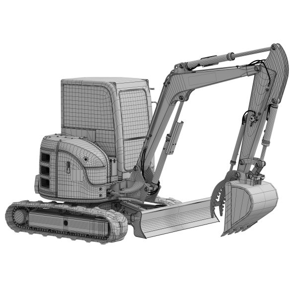 John Deere 50G Excavator Rigged