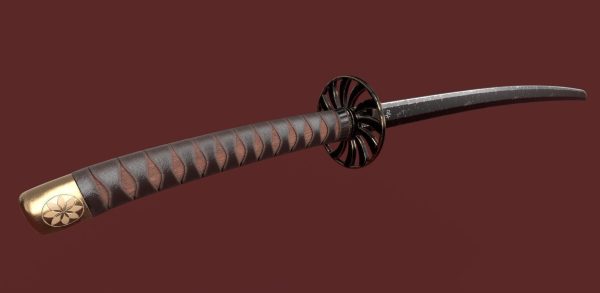 Katana Sword Blade Low-poly 3D model
